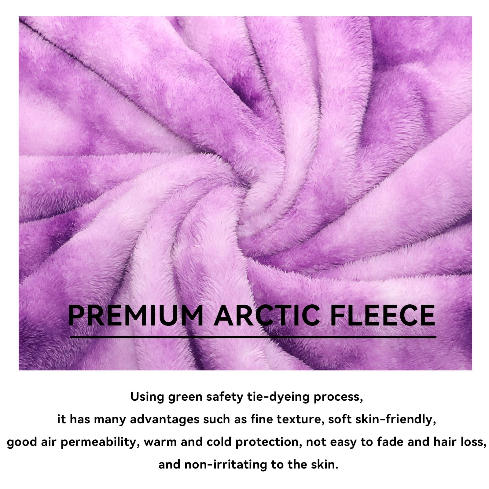 Custom Floral Pattern Polyester King Size Winter Soft Tie Dyed Printing Super Soft Fleece Minky Faux Fur Plush Thick Blanket