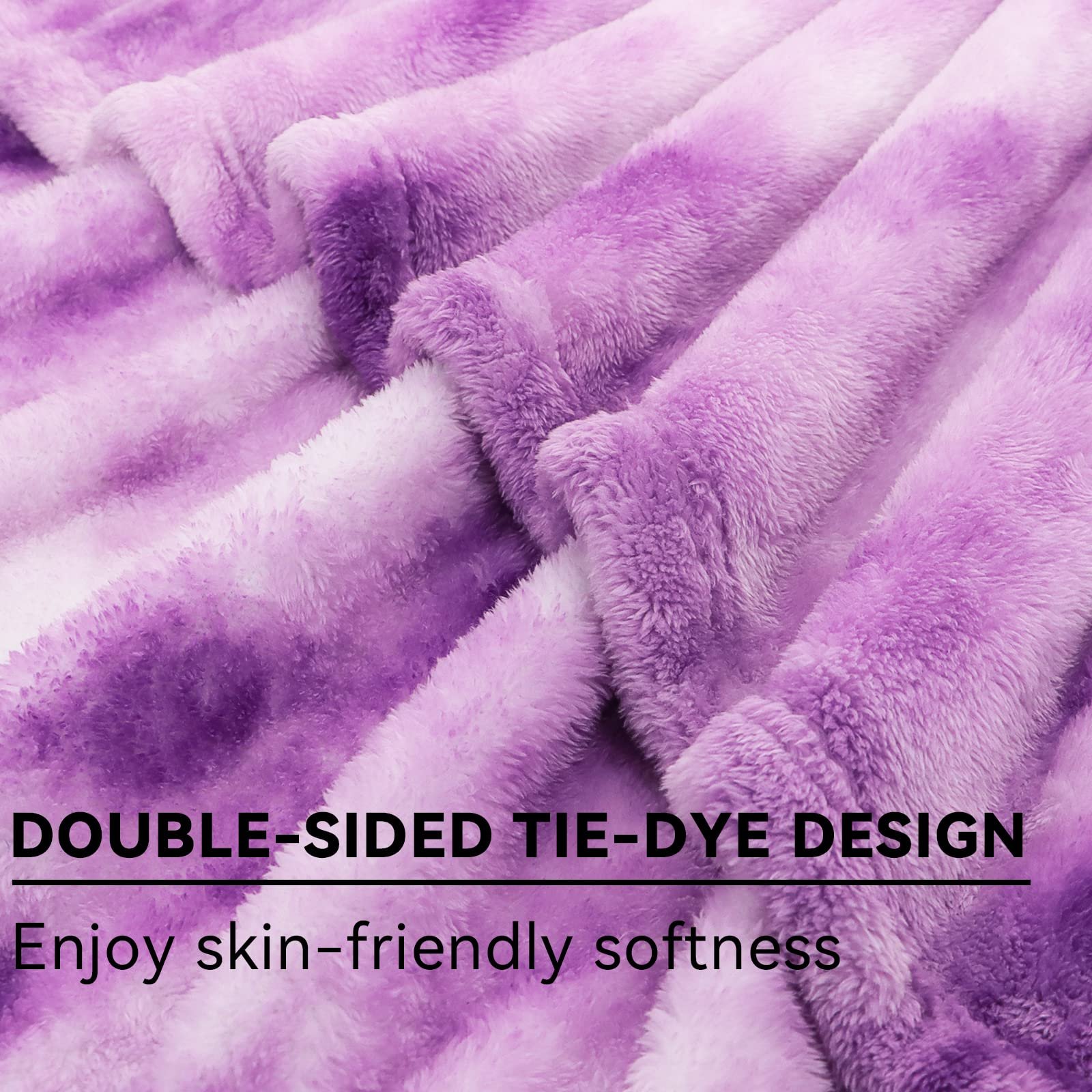 Custom Floral Pattern Polyester King Size Winter Soft Tie Dyed Printing Super Soft Fleece Minky Faux Fur Plush Thick Blanket
