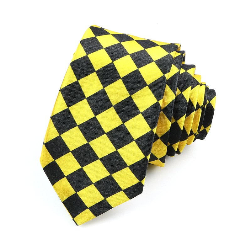 Hot Pink 5cm Wedding Pink Black Green Plaid Checked Ties Wholesale 5cm Polyester Skinny Ties Men