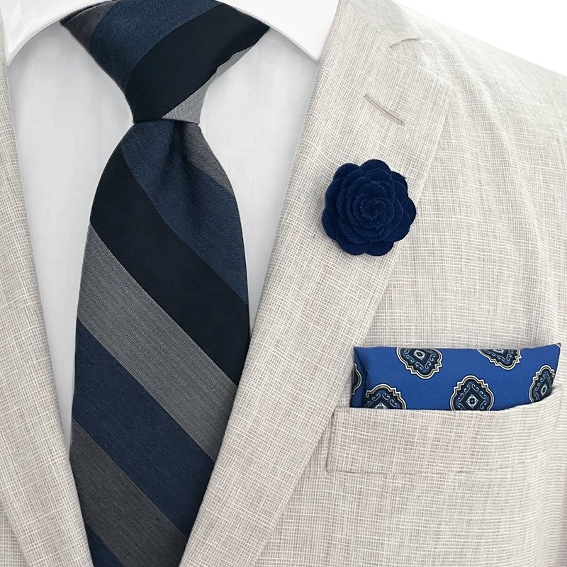 Ready to ship corbatas para hombre corbatas de seda corbata conj neckties and pocket square flower lapel pins men ties silk ties