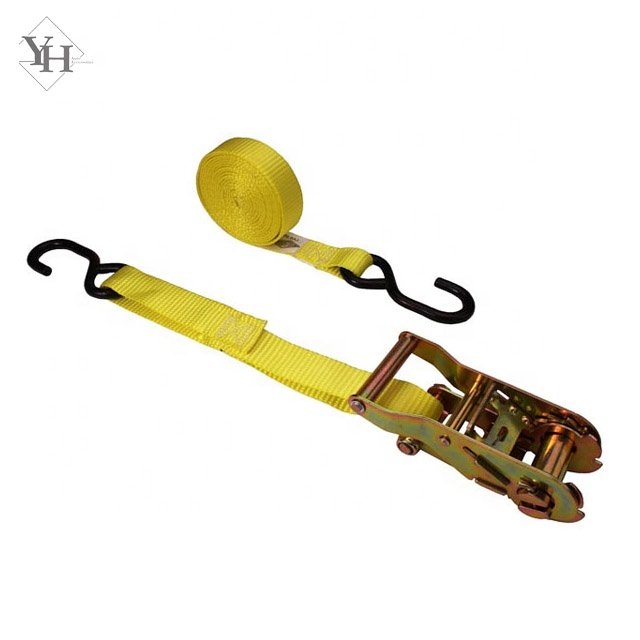 customized 25mm 1500kgs 5m 6m 8m 10m black rubber s hook motorcycle ratchet tie down straps heavy duty