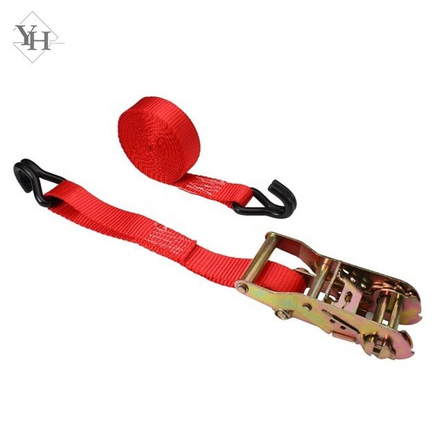 customized 25mm 1500kgs 5m 6m 8m 10m black rubber s hook motorcycle ratchet tie down straps heavy duty