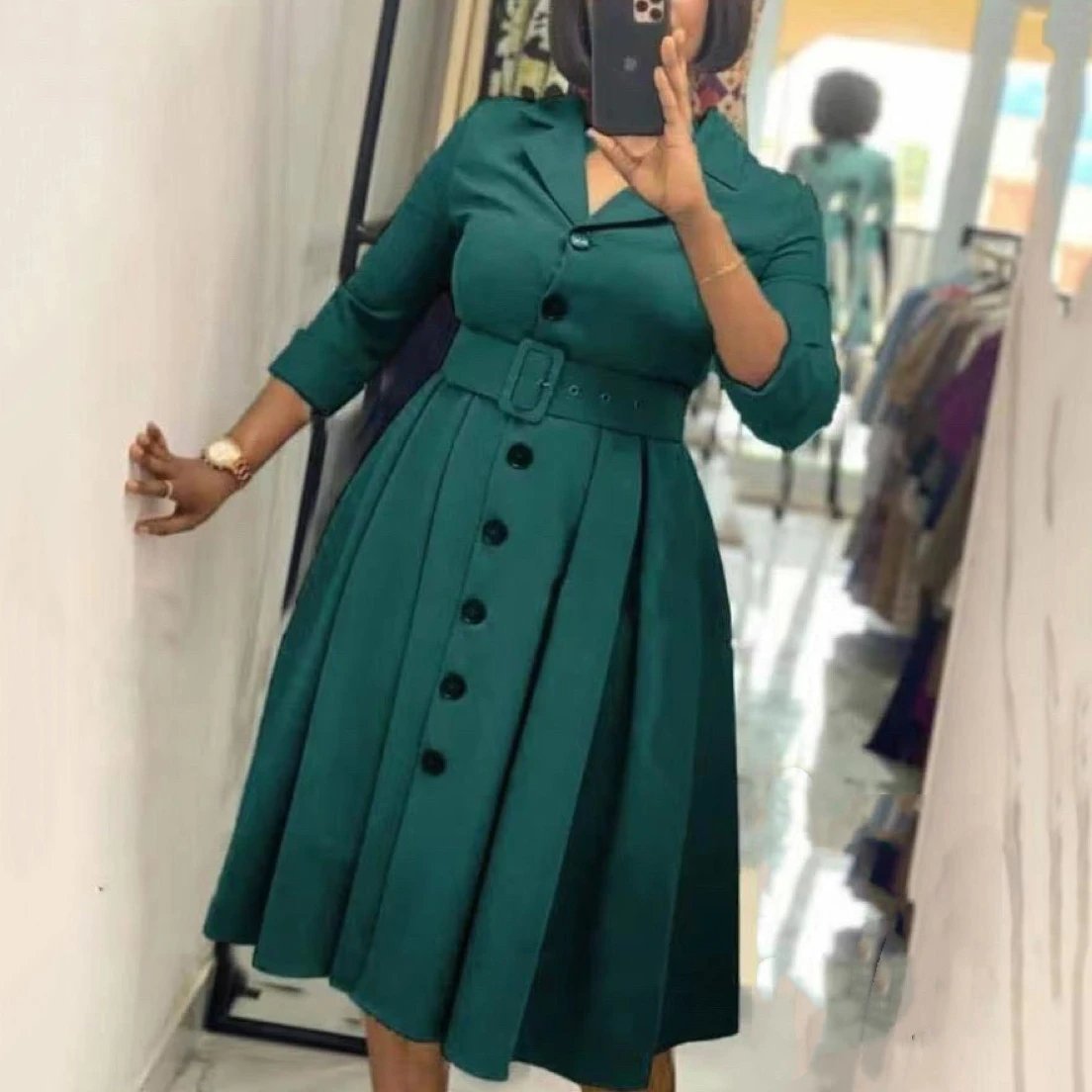 Elegant African Dresses Africa Clothing Office Lady Party Slim Dress Dashiki Ankara Outfits Robe Spring Summer Full for Women