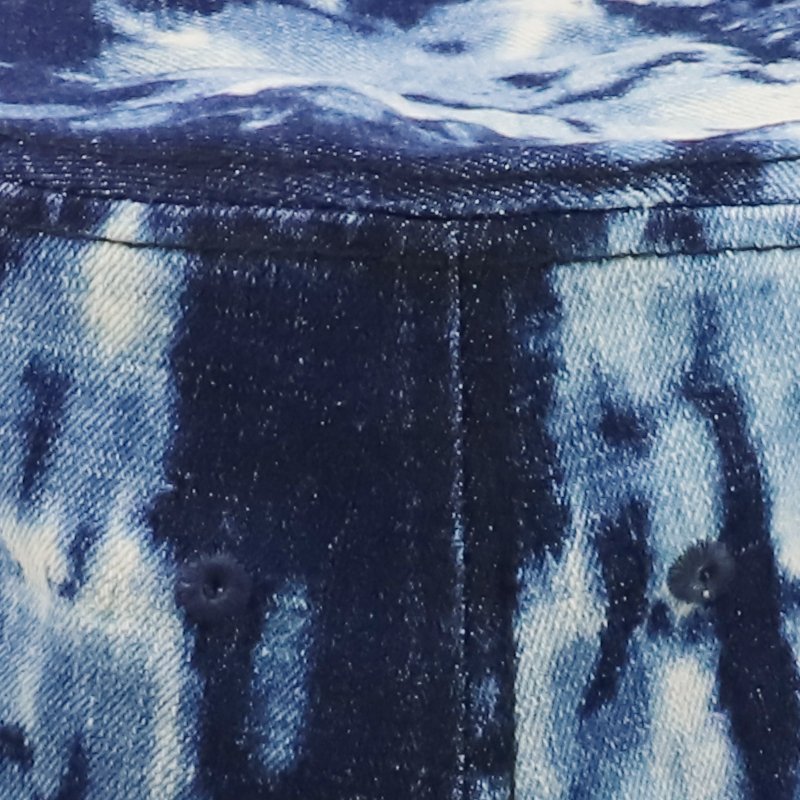 Wholesale Design Fashion Fisherman Cap Custom Logo Tie Dye Printing Colorful Denim Bucket Hat