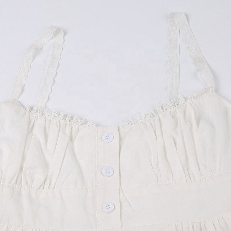 Summer new style of pure casual slimming short strap with a solid color low-cut United States back square collar sexy vest top