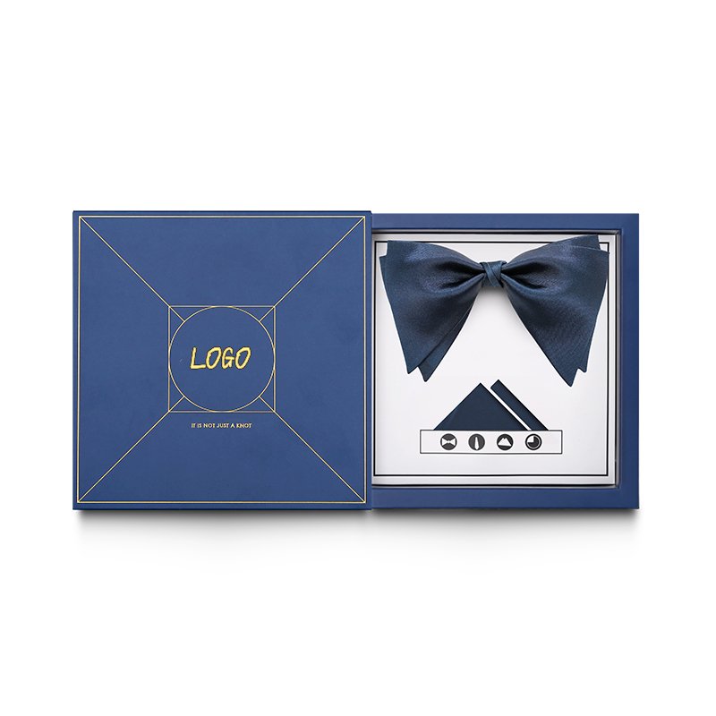 Factory Custom Pre-tied Adjustable Bow Tie for Men Oversize Formal Solid Tuxedo Bowtie Pocket Square Set