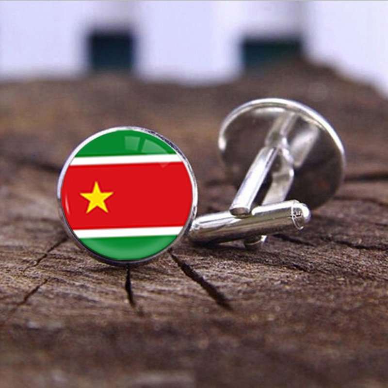 80 Model Caribbean Guadeloupe Flag Map Tie Clip Lapel Pin Ring Brooch Cuff Link Necklace Bracelet Earrings Key Chain Jewelry Set