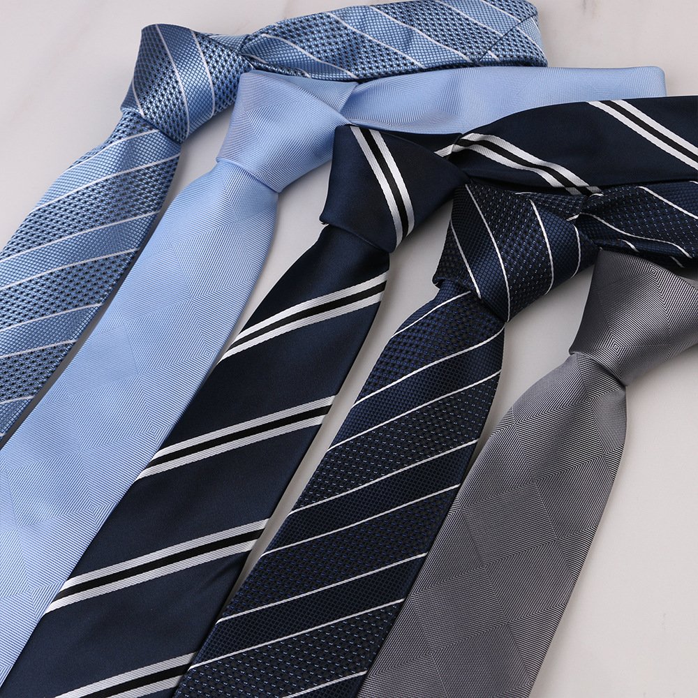 6Cm Classic Business Tie Fashion Stripe Jacquard Neck Ties For Men