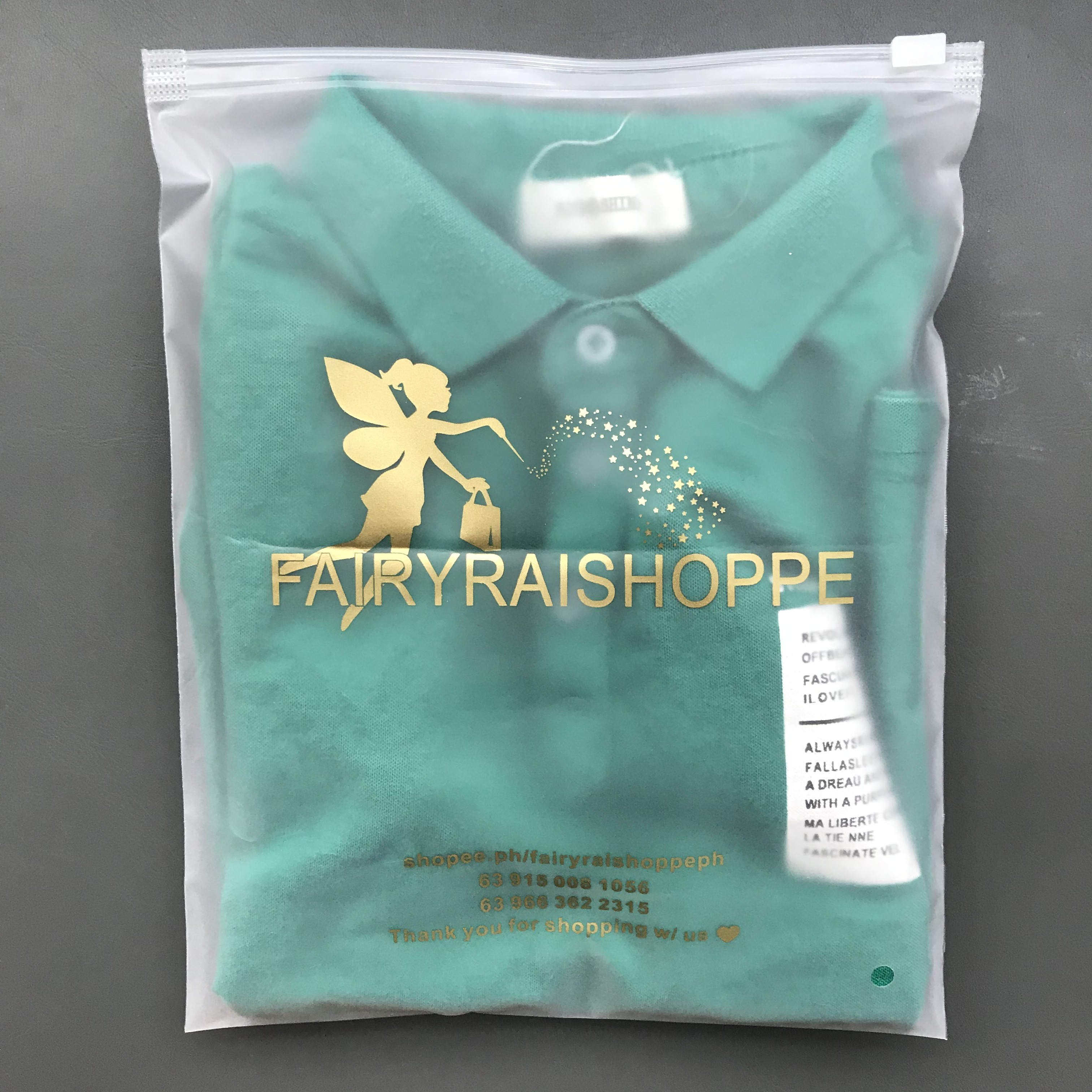 Hot Selling Product T Shirt Packing Zipper Bag Custom Own Logo Zipper Bag Frosted Plastic Packaging Bag