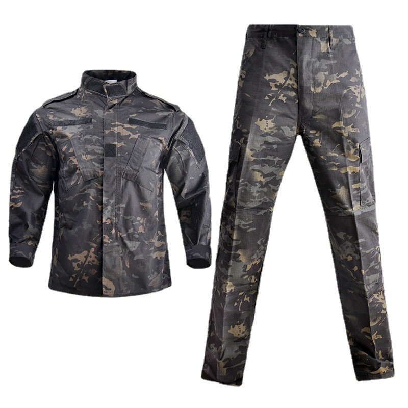 Retail Hot Selling Multicam Camo Male Security Uniform Tactical Classic Jacket Special Training Clothes Safari Suit Pant Outfits