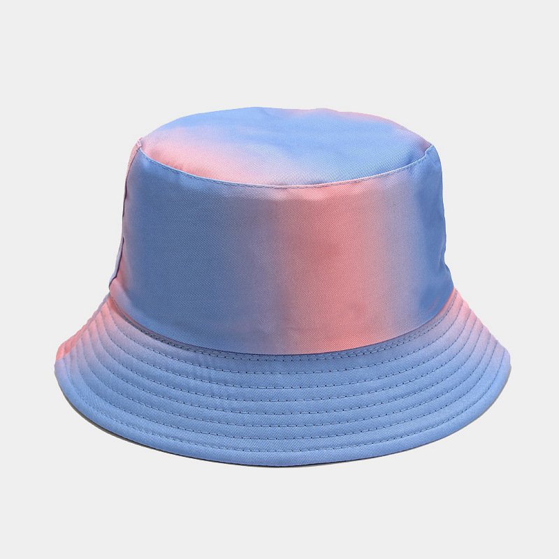 WDD77 Foldable Outdoor Sun Hat Spring Summer Bucket Hat European American New Fashion Trendy Tie-Dye Fisherman Hat
