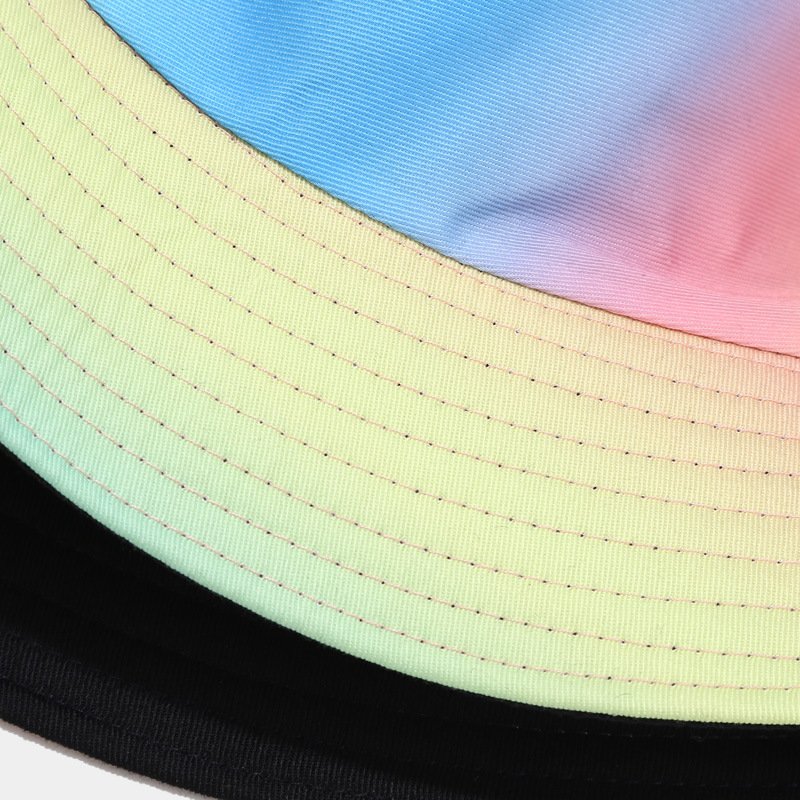 WDD77 Foldable Outdoor Sun Hat Spring Summer Bucket Hat European American New Fashion Trendy Tie-Dye Fisherman Hat