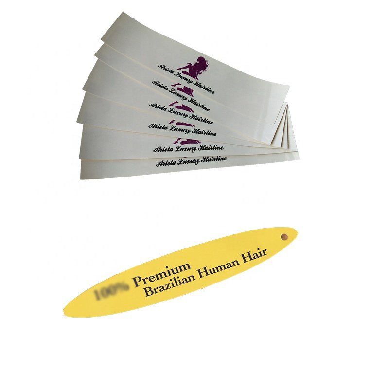 Custom Brand Logo Print Labels And Tags For Hair Bundle Wraps And Hangtags Hang Tags and Hair Bundle Wraps