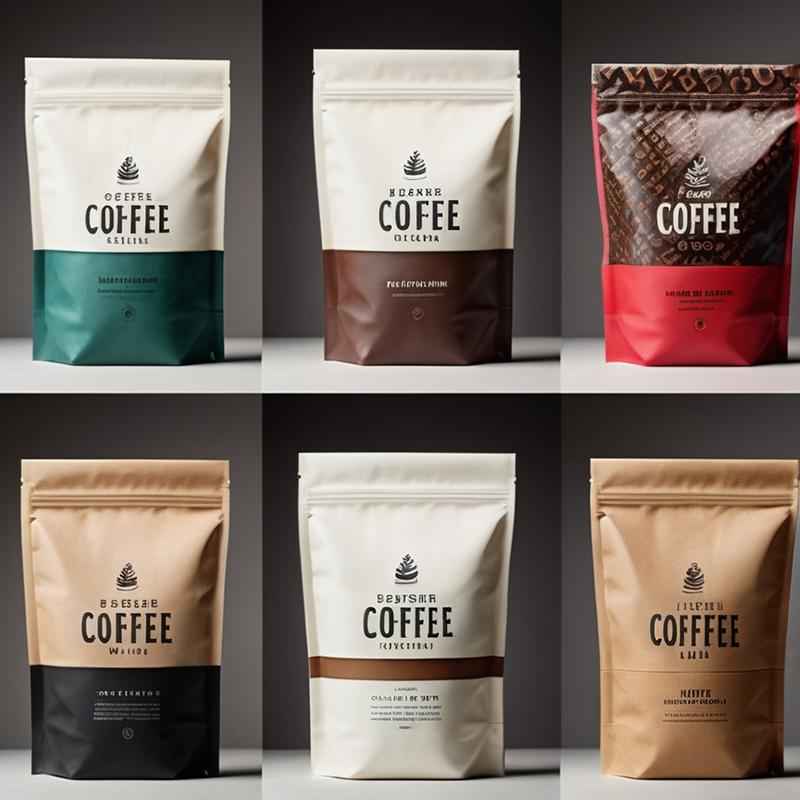 Smell Proof Biodegradable Flat Bottom Bags Eco friendly Kraft Paper Coffee Bean Packaging Bag With Zipper Valve And Tin Tie