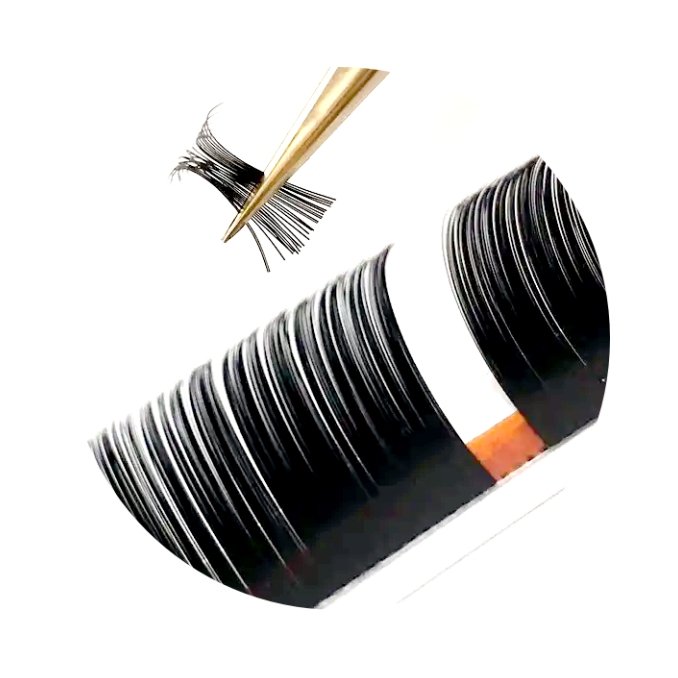 Custom Logo Individual Volume Matte Black Lash Extension Silk Eyelash Extension Supplies Cashmere Mix Length Lash Tray