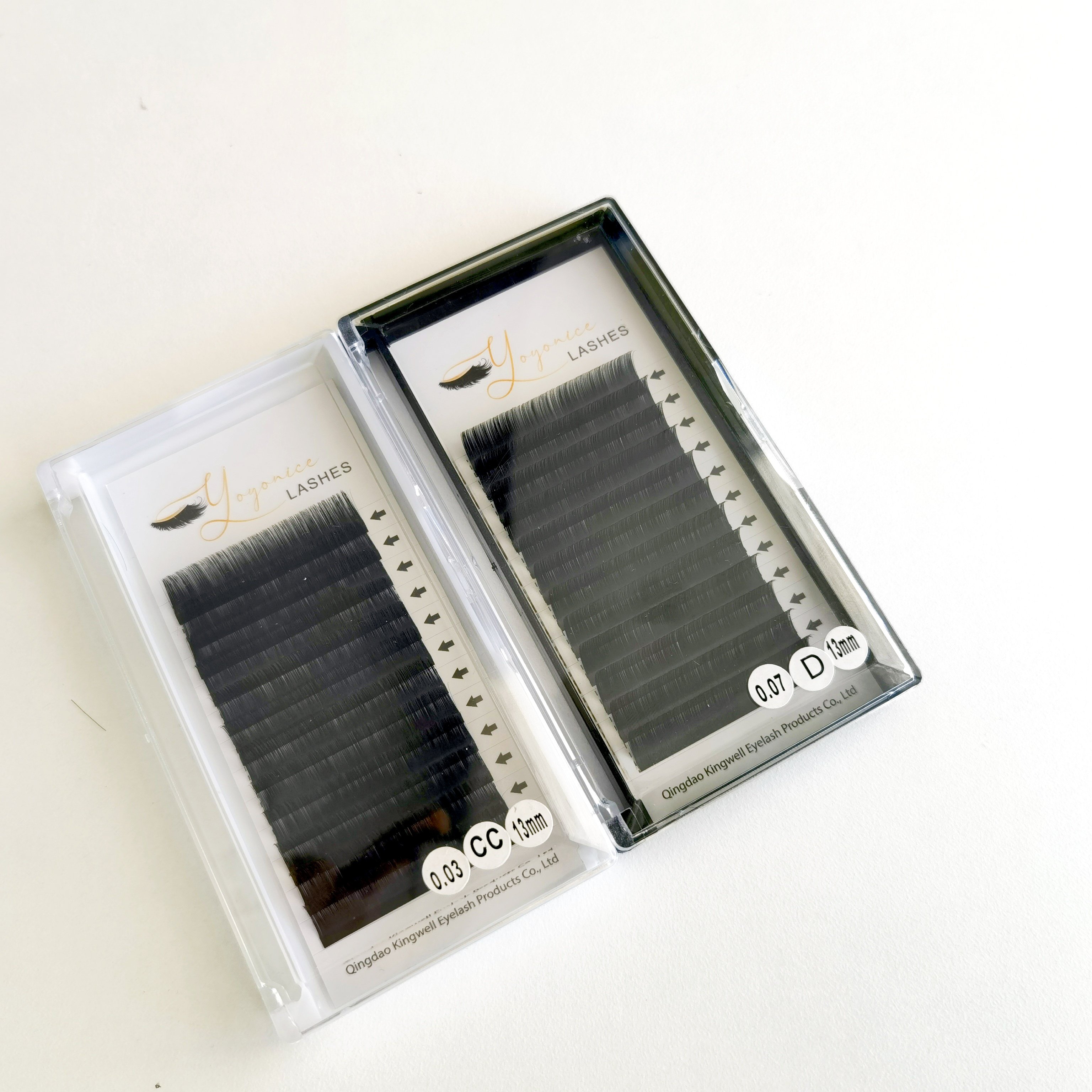 Custom Logo Individual Volume Matte Black Lash Extension Silk Eyelash Extension Supplies Cashmere Mix Length Lash Tray