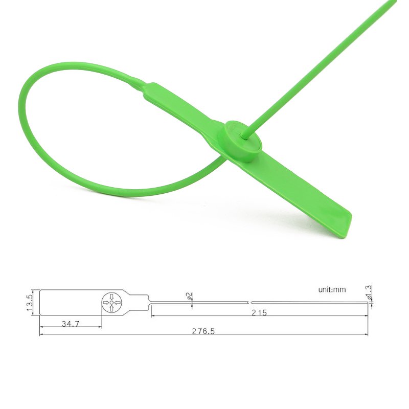 Custom Printing Disposable Self-Lock Tamper Evidence 280mm Pull Tight Cable Tie Security Plastic Seal