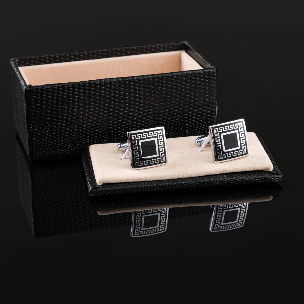 Top Luxury Simple Design Accessory Gift Gentleman Business Wedding Plaid Square Sleeve Cufflinks For Men