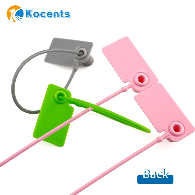 Kocents PTS-012 Top Fashion Universal Plastic Garment Seal Hang Tag Custom Plastic Seal Tie Tags