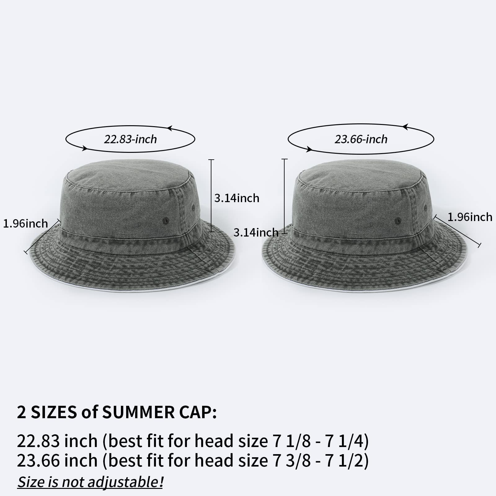 custom fashion vintage wide brim hiking fishing cap washed cotton tie dry denim bucket hat for men women