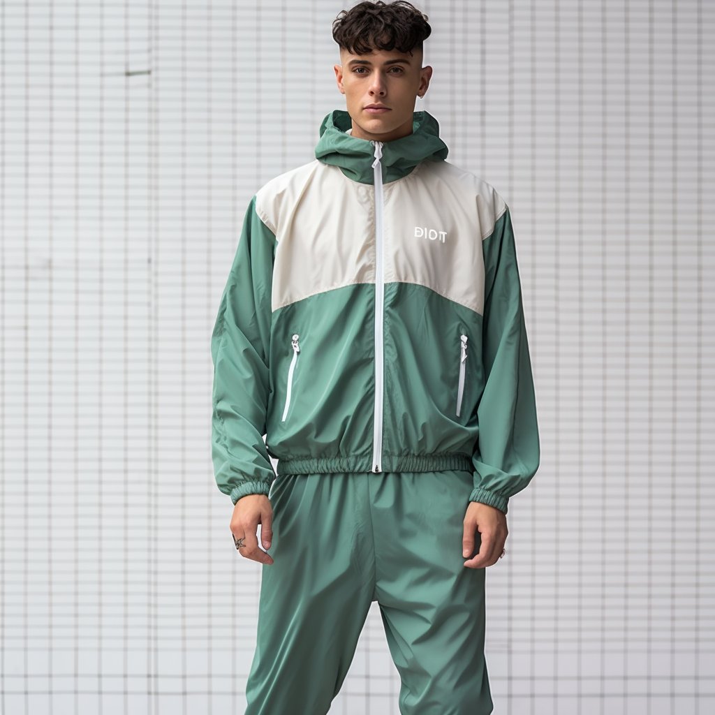 Private Label Custom Logo 3m Reflective Jogger Set Men Track Suit Tracksuit Set Slim Fit Zipper Two Piece Men's nylon tracksuit