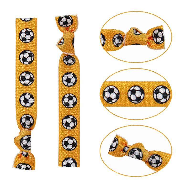 Factory Custom Printed Knot Elastic Hair Ties for Kids Women Accessories