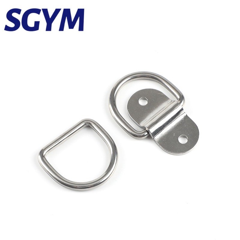 Heavy Duty 304 Stainless Steel D Ring Tie Down Anchor Lashing Ring Capacity for Loads on Boats/Trailers Trucks RV/Floor Mount