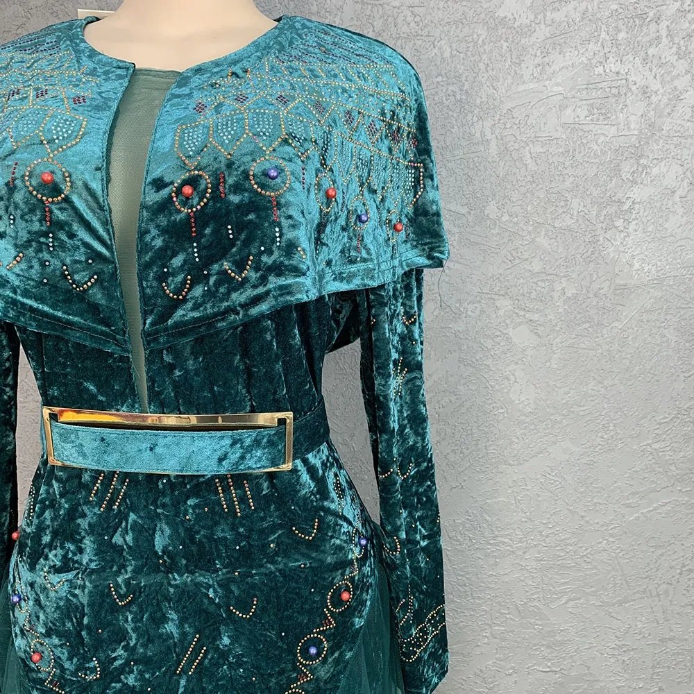 Plus Size Luxury High Waist African Diamond Dress for Women Elegant Lady Wedding Evening Dresses Sexy Female Party Bodycon Gown