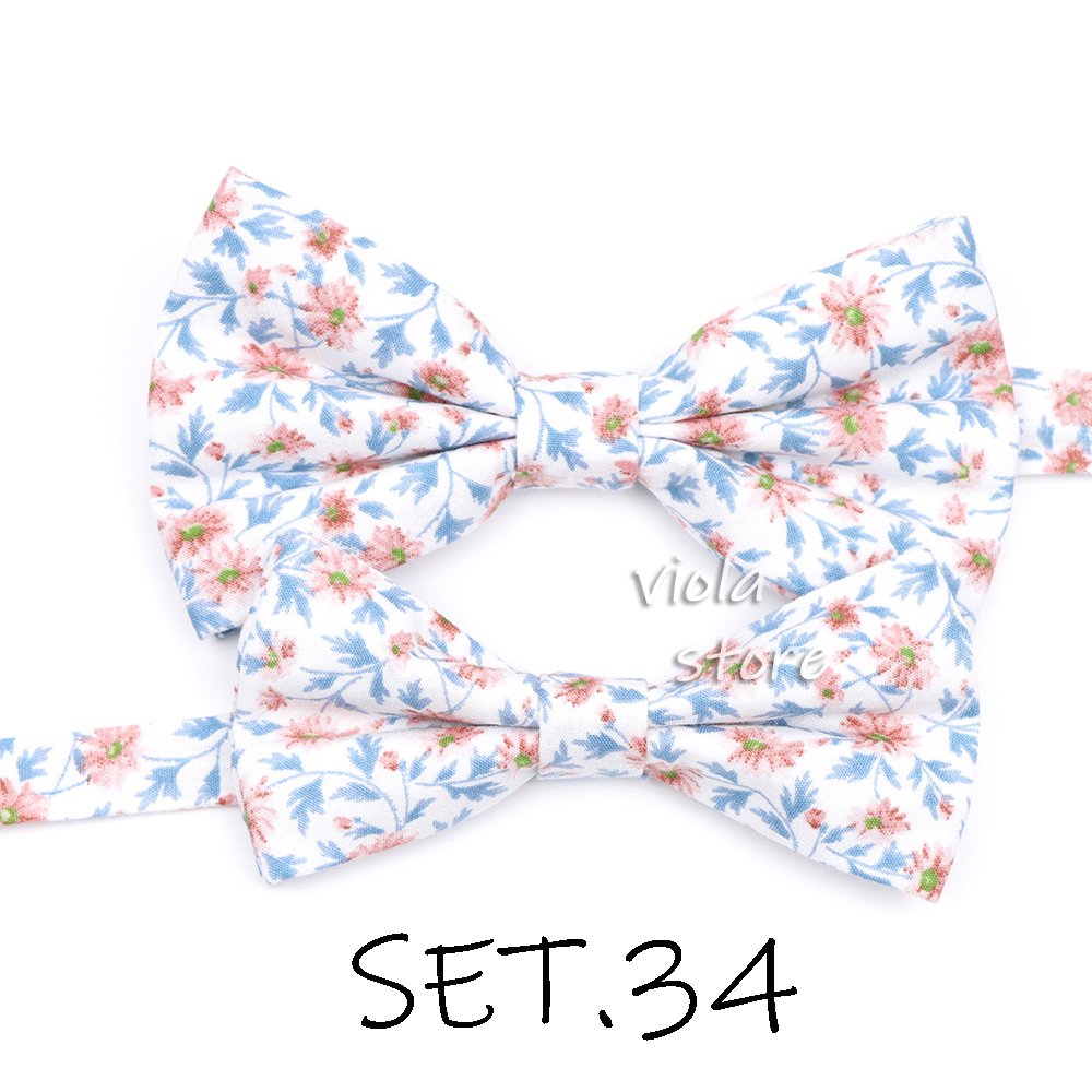 Fashion 23 Styles Floral Parent-Child Bowtie Sets 100% Cotton Men Kids Pet Butterfly Party Dinner Wedding Bow Tie Gift Accessory