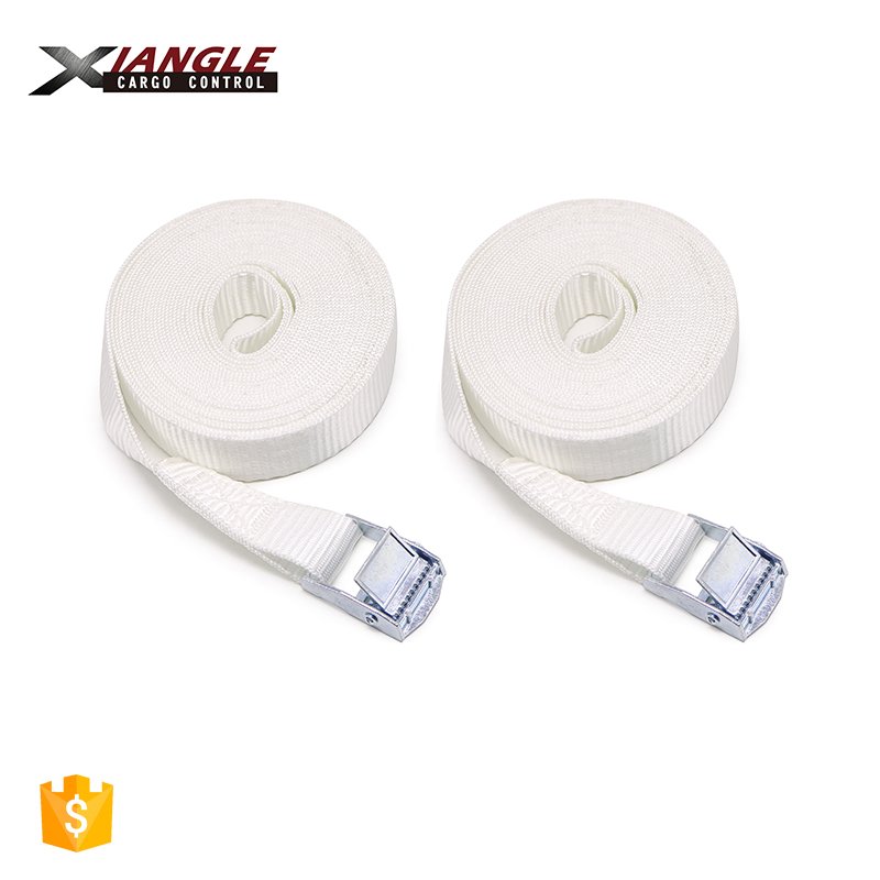 custom logo 25mm 250kgs polyester cargo lashing cam buckle endless tie down strap