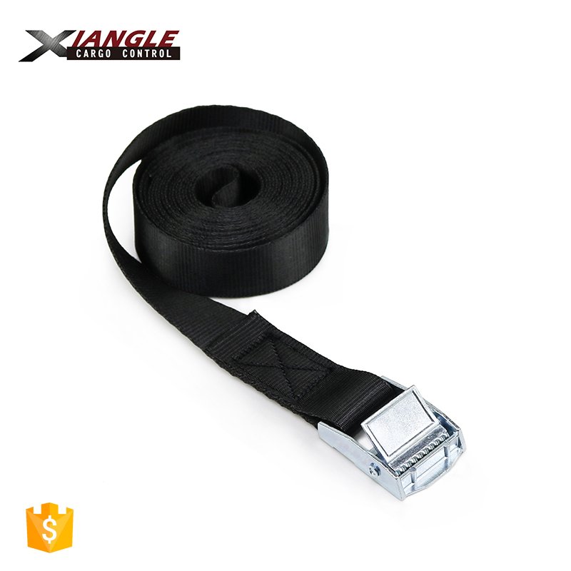 custom logo 25mm 250kgs polyester cargo lashing cam buckle endless tie down strap