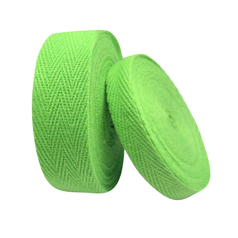 Herringbone Cotton Tape Ribbons Herringbone Cords Wide Flat Cotton for Knit Custom Logo 100% Cotton Sewing 50 Yards /roll 10mm