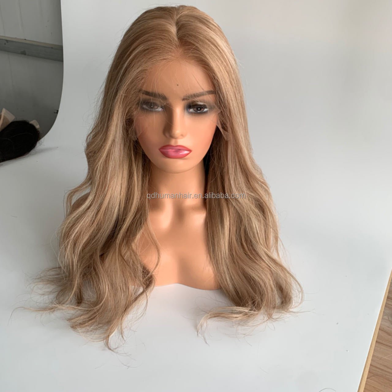 Stock available medical wigs natural looking imitation scalp silk top European human hair for hair loss clients