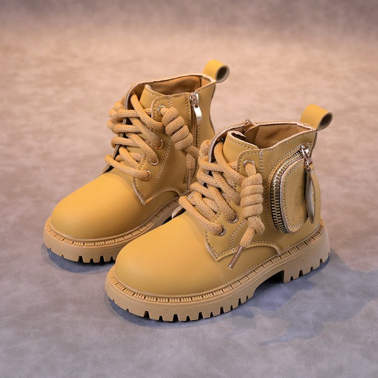 New Winter Children's Designer Anti-Slip Girls Mid-calf Boots Tie-Up Warm Boots Girls' Shoes