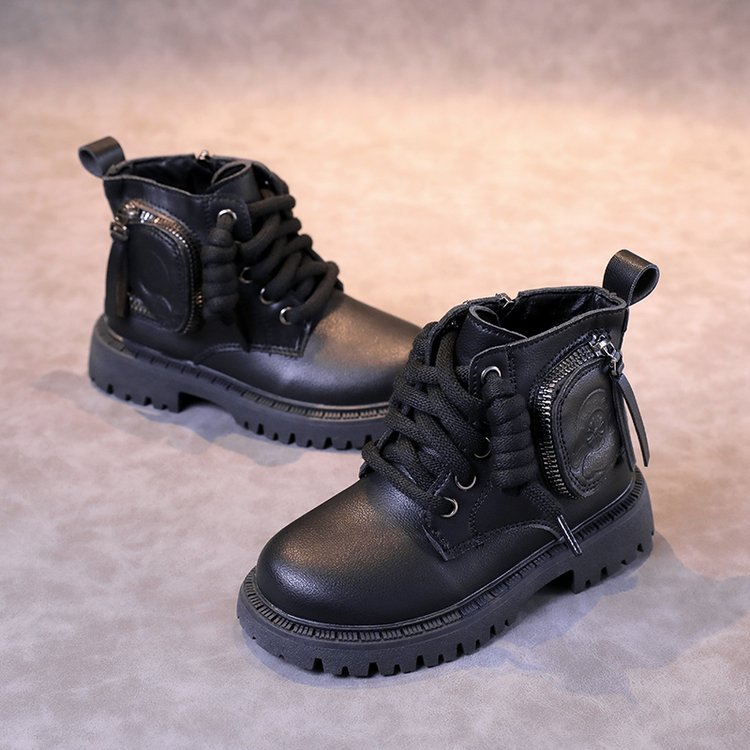 New Winter Children's Designer Anti-Slip Girls Mid-calf Boots Tie-Up Warm Boots Girls' Shoes