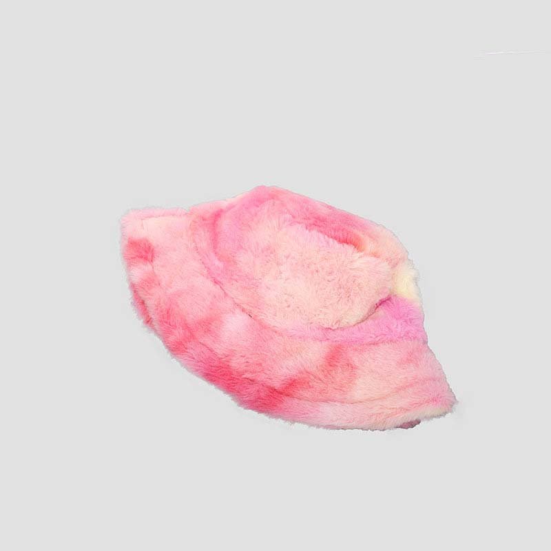 Manufacturer Winter Warm Tie Dye Rainbow Neon Pink Big Quality Fury Fuzzy Furry Faux Fur for Women