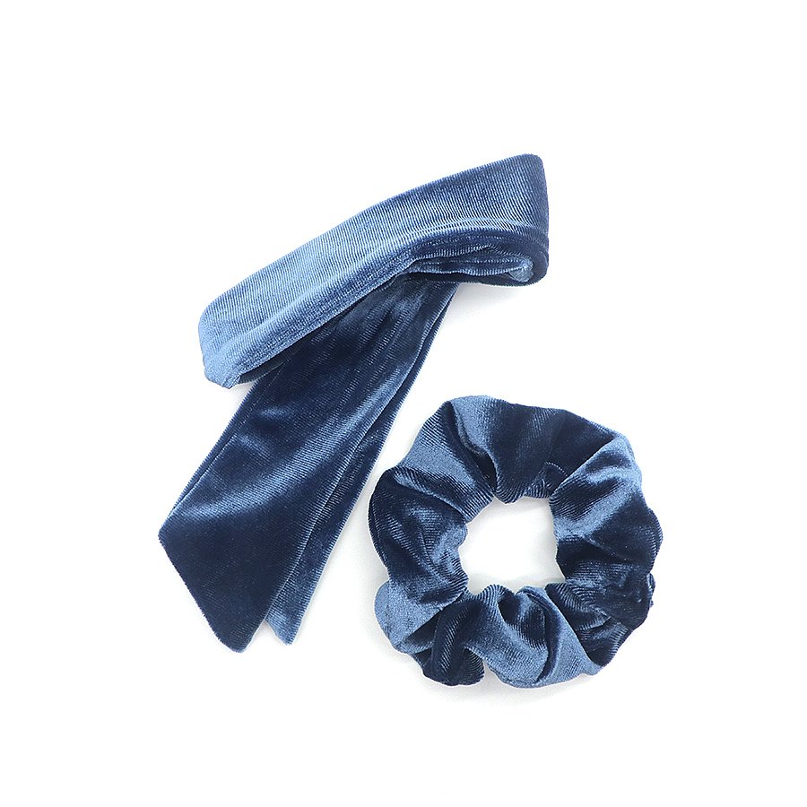 Custom Logo Velvet Long Tail Scrunchies Knot Hair Tie Scrunchies Long Tail For Girls