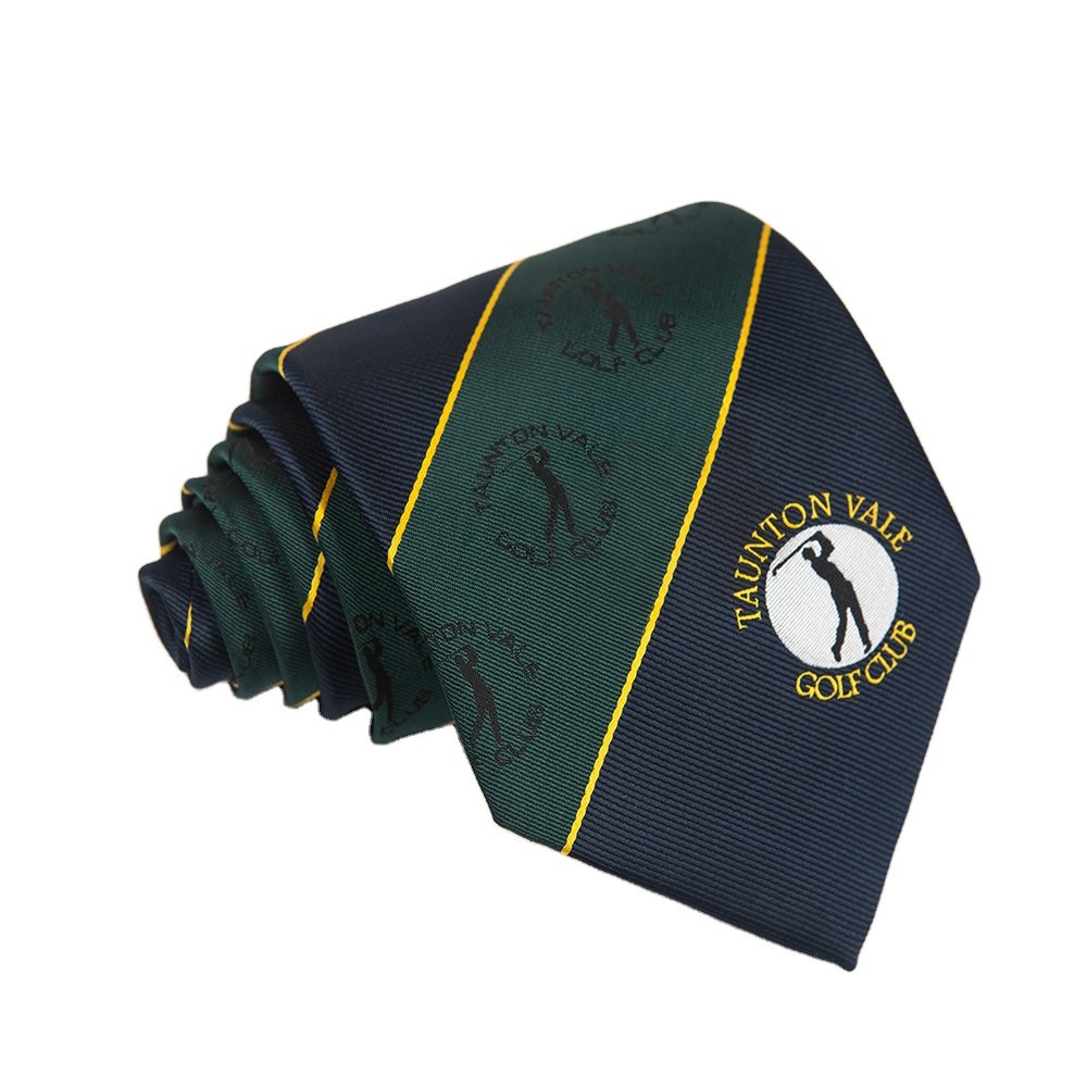 YiLi Factory Handmade Men Microfiber Woven Jacquard Elegant Logo Custom Corbata Neck Tie