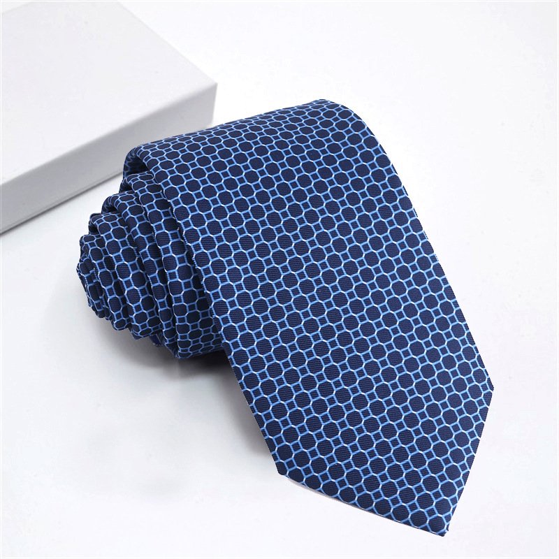 Aiqi Polyester silk Italian style tie men's formal retro business hand print flower tie in stock suit tie Necktie