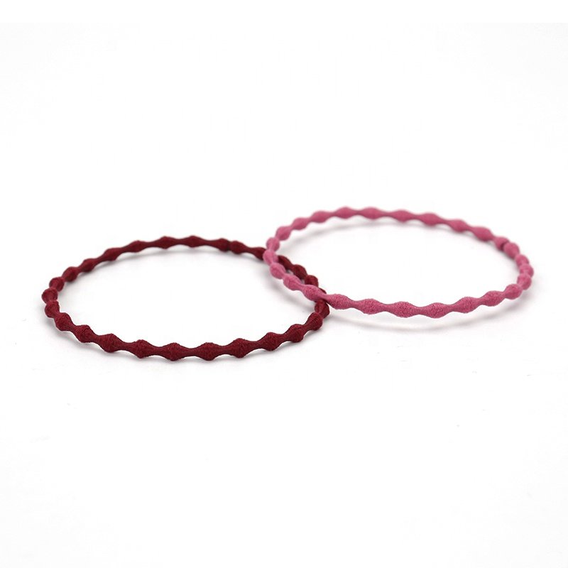 Ins Custom Korean Fashionable Elastic Thick Rubber Designer Custom Hair Scrunchies Ties and Bracelet