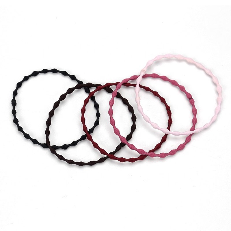 Ins Custom Korean Fashionable Elastic Thick Rubber Designer Custom Hair Scrunchies Ties and Bracelet