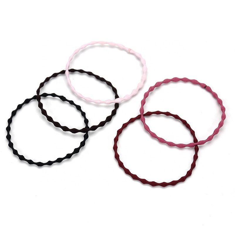 Ins Custom Korean Fashionable Elastic Thick Rubber Designer Custom Hair Scrunchies Ties and Bracelet