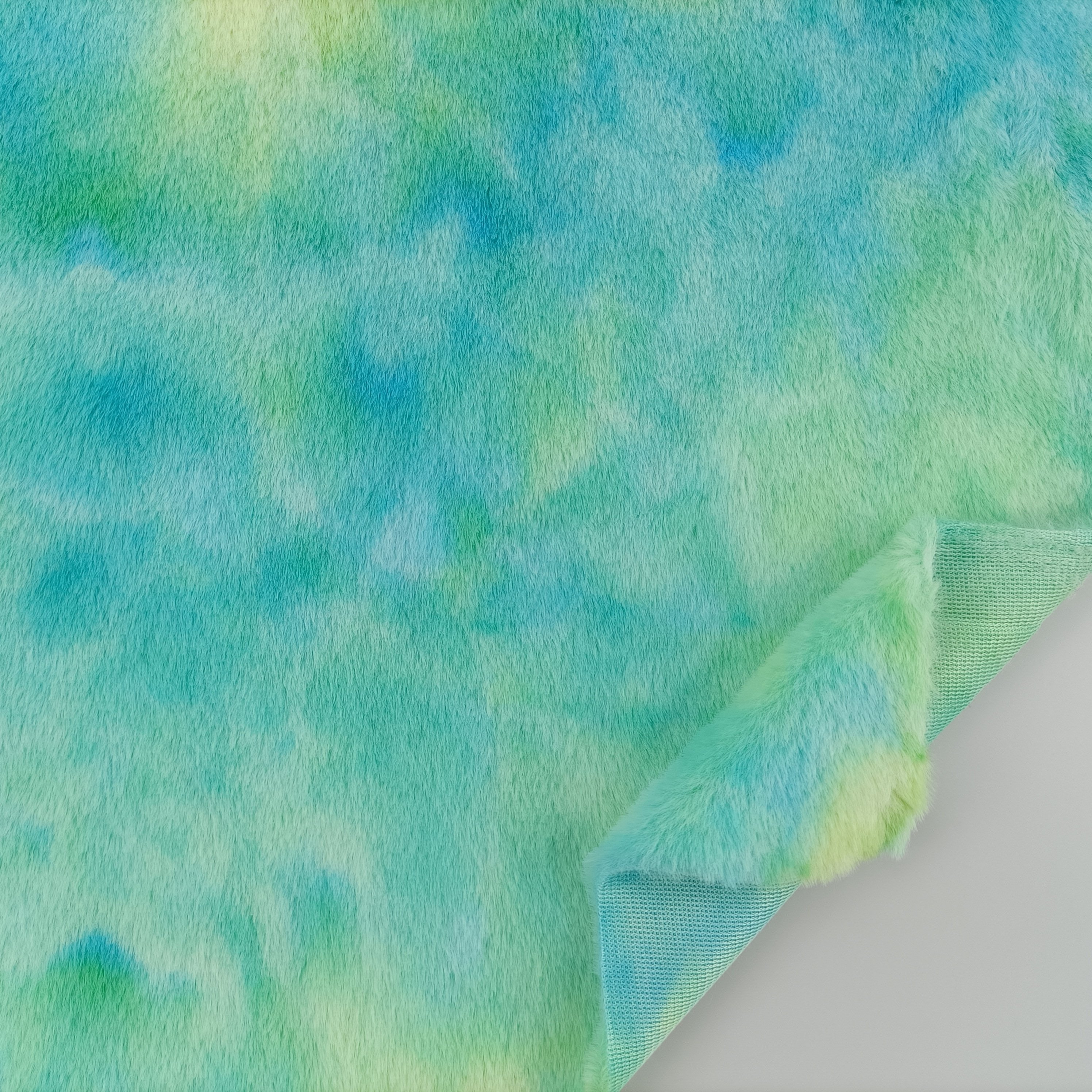 In Stock Tie-dyed Rabbit Faux Minky Fur Fabric Colorful Bunny Fur for Garment/Bag/Carpet/Blanket/Hometextiles
