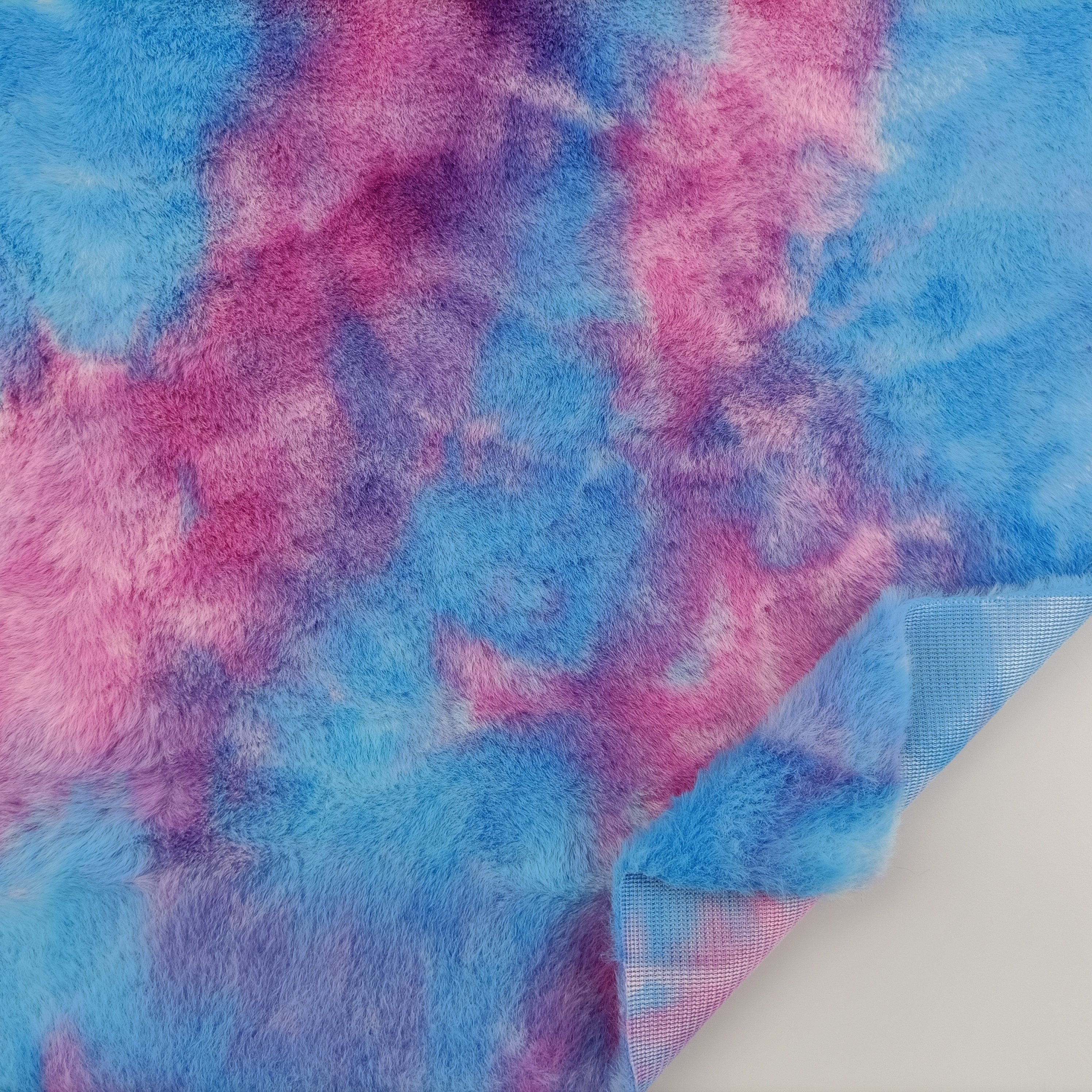 In Stock Tie-dyed Rabbit Faux Minky Fur Fabric Colorful Bunny Fur for Garment/Bag/Carpet/Blanket/Hometextiles