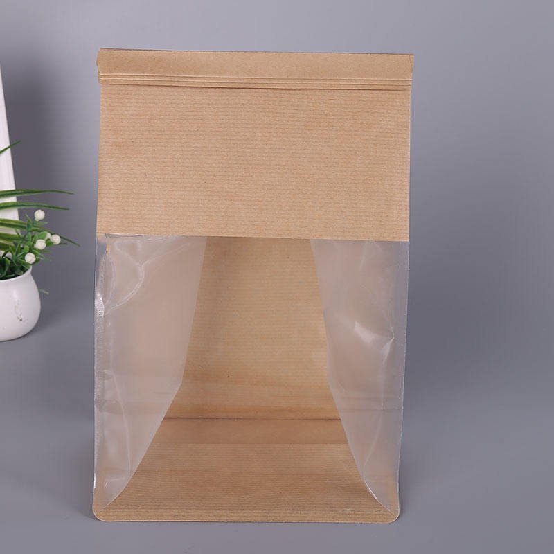 Custom Candy Cookie Biscuits Bread Nuts Snack Bag Kraft Paper Bag Toast Bread Packaging Baking Package Gift Bags