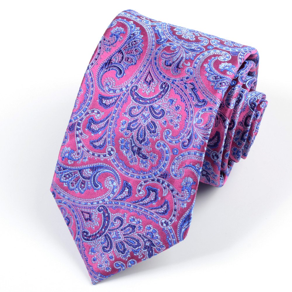 Hamocigia OEM Fashion Mens 100% Silk Paisley ShengZhou Necktie