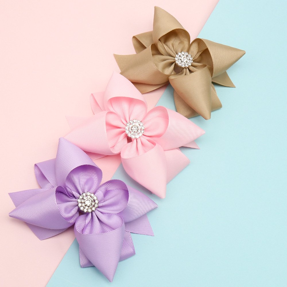 5-inch hair bow clips for girls glitter bling bling popular girl accessories for hair