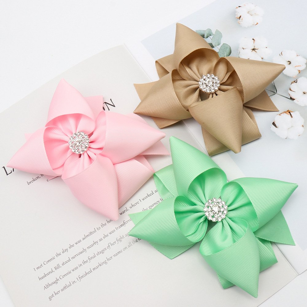 5-inch hair bow clips for girls glitter bling bling popular girl accessories for hair