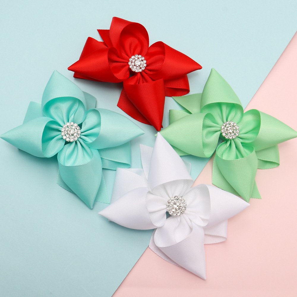 5-inch hair bow clips for girls glitter bling bling popular girl accessories for hair