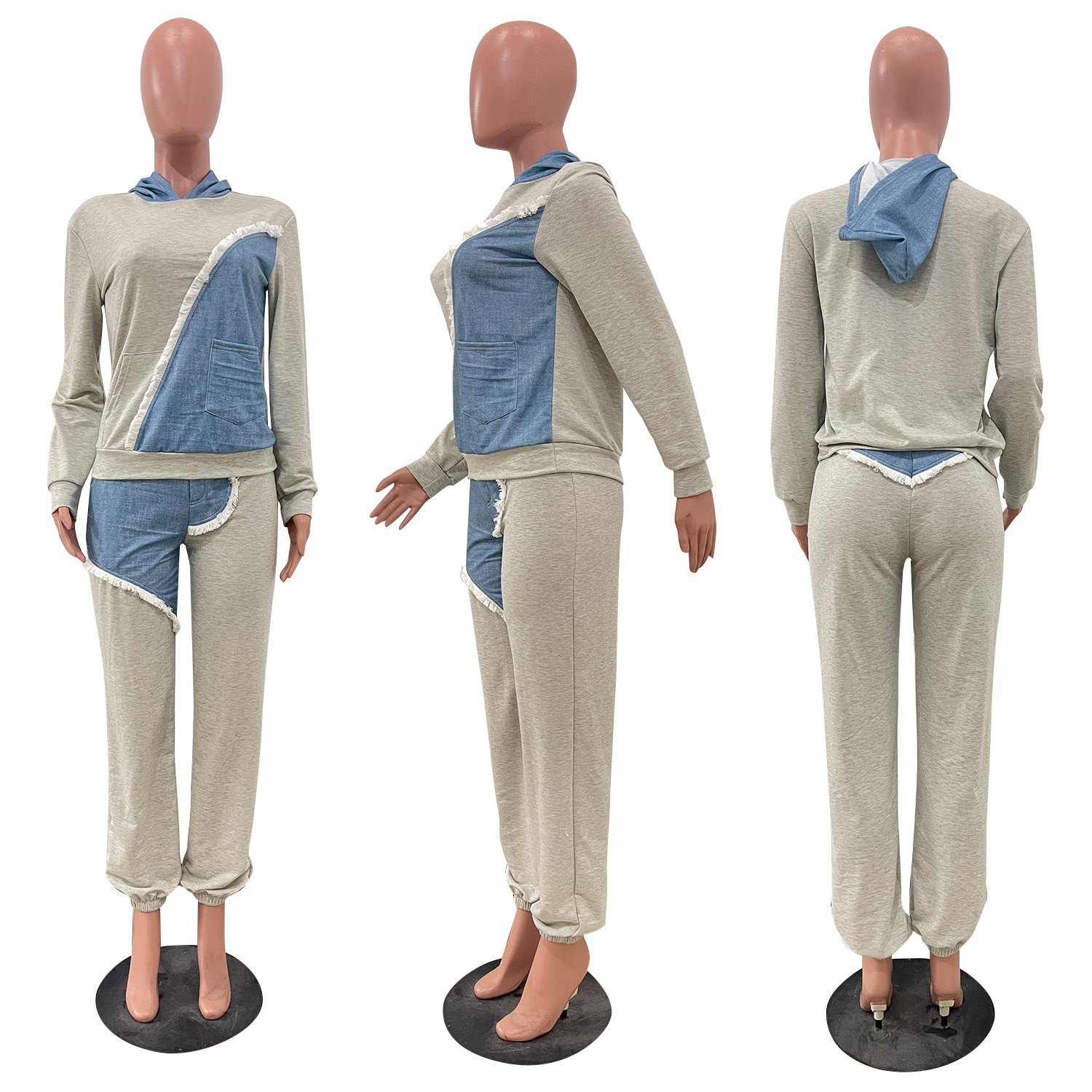 fall womens clothing ladies casual sports set hoodies long sleeve T shirt top trousers women pants two piece women's sets